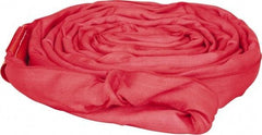 Lift-All - 10' Long x 2" Wide, Polyester Web Sling - 10,600 Lb Choker Capacity, 1-3/8" Diam Chain, Red - Apex Tool & Supply