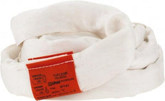 Lift-All - 8' Long x 2-1/8" Wide, Polyester Web Sling - 13,400 Lb Choker Capacity, 1-3/8" Diam Chain, White - Apex Tool & Supply