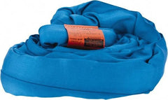 Lift-All - 8' Long x 2-5/8" Wide, Polyester Web Sling - 17,000 Lb Choker Capacity, 1-3/4" Diam Chain, Blue - Apex Tool & Supply