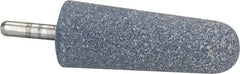 Tru-Maxx - 1" Head Diam x 2-3/4" Thickness, A3, Tree End, Aluminum Oxide Mounted Point - Blue, Medium Grade, 60 Grit, 15,530 RPM - Apex Tool & Supply