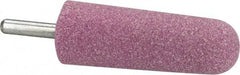 Tru-Maxx - 1" Head Diam x 2-3/4" Thickness, A3, Tree End, Aluminum Oxide Mounted Point - Pink, Medium Grade, 60 Grit, 15,530 RPM - Apex Tool & Supply