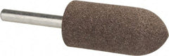 Tru-Maxx - 7/8" Head Diam x 2" Thickness, A11, Pointed Tree End, Aluminum Oxide Mounted Point - Medium Grade, 60 Grit, 25,420 RPM - Apex Tool & Supply
