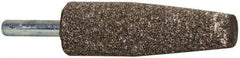 Tru-Maxx - 3/4" Head Diam x 2-1/2" Thickness, A1, Cone End, Aluminum Oxide Mounted Point - Medium Grade, 60 Grit, 20,960 RPM - Apex Tool & Supply