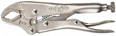 Irwin - 7" OAL Curved Jaw Locking Pliers - 3/4" Jaw Width, 1-7/8" Jaw Depth, 1-5/8" Jaw Opening, Standard Handle - Apex Tool & Supply