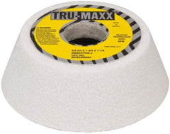 Tru-Maxx - 5" Diam, 1-3/4" Hole Size, 1-3/4" Overall Thickness, 46 Grit, Type 11 Tool & Cutter Grinding Wheel - Coarse Grade, Aluminum Oxide, J Hardness, 4,585 RPM - Apex Tool & Supply