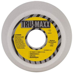 Tru-Maxx - 5" Diam, 1-3/4" Hole Size, 1-3/4" Overall Thickness, 46 Grit, Type 11 Tool & Cutter Grinding Wheel - Coarse Grade, Aluminum Oxide, K Hardness, 4,585 RPM - Apex Tool & Supply