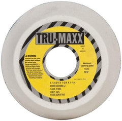 Tru-Maxx - 5" Diam, 1-3/4" Hole Size, 1-3/4" Overall Thickness, 80 Grit, Type 11 Tool & Cutter Grinding Wheel - Medium Grade, Aluminum Oxide, J Hardness, 4,585 RPM - Apex Tool & Supply