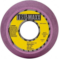 Tru-Maxx - 4" Diam, 1-1/4" Hole Size, 1-3/4" Overall Thickness, 60 Grit, Type 11 Tool & Cutter Grinding Wheel - Medium Grade, Aluminum Oxide, J Hardness, 5,730 RPM - Apex Tool & Supply