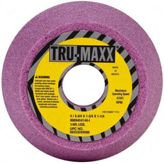 Tru-Maxx - 5" Diam, 1-1/4" Hole Size, 1-3/4" Overall Thickness, 46 Grit, Type 11 Tool & Cutter Grinding Wheel - Coarse Grade, Aluminum Oxide, I Hardness, 4,585 RPM - Apex Tool & Supply