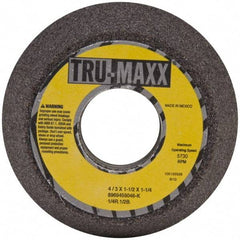 Tru-Maxx - 4" Diam, 1-1/4" Hole Size, 1-1/2" Overall Thickness, 46 Grit, Type 11 Tool & Cutter Grinding Wheel - Coarse Grade, Aluminum Oxide, K Hardness, 5,730 RPM - Apex Tool & Supply