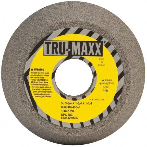 Tru-Maxx - 5" Diam, 1-1/4" Hole Size, 1-3/4" Overall Thickness, 60 Grit, Type 11 Tool & Cutter Grinding Wheel - Medium Grade, Aluminum Oxide, J Hardness, 4,585 RPM - Apex Tool & Supply