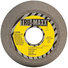 Tru-Maxx - 5" Diam, 1-1/4" Hole Size, 1-3/4" Overall Thickness, 60 Grit, Type 11 Tool & Cutter Grinding Wheel - Medium Grade, Aluminum Oxide, J Hardness, 4,585 RPM - Apex Tool & Supply