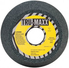 Tru-Maxx - 5" Diam, 1-1/4" Hole Size, 1-3/4" Overall Thickness, 60 Grit, Type 11 Tool & Cutter Grinding Wheel - Medium Grade, Aluminum Oxide, I Hardness, 4,585 RPM - Apex Tool & Supply