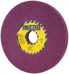 Tru-Maxx - 7" Diam x 1-1/4" Hole x 3/4" Thick, J Hardness, 60 Grit Surface Grinding Wheel - Aluminum Oxide, Type 1, Medium Grade, 3,600 Max RPM, No Recess - Apex Tool & Supply