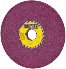 Tru-Maxx - 8" Diam x 1-1/4" Hole x 1/2" Thick, H Hardness, 46 Grit Surface Grinding Wheel - Aluminum Oxide, Type 1, Coarse Grade, 3,105 Max RPM, No Recess - Apex Tool & Supply