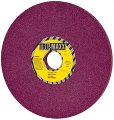 Tru-Maxx - 8" Diam x 1-1/4" Hole x 1/2" Thick, K Hardness, 60 Grit Surface Grinding Wheel - Aluminum Oxide, Type 1, Medium Grade, 3,600 Max RPM, No Recess - Apex Tool & Supply