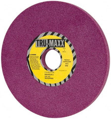 Tru-Maxx - 7" Diam x 1-1/4" Hole x 1/2" Thick, J Hardness, 80 Grit Surface Grinding Wheel - Aluminum Oxide, Type 1, Medium Grade, 3,600 Max RPM, No Recess - Apex Tool & Supply