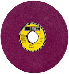 Tru-Maxx - 8" Diam x 1-1/4" Hole x 1/4" Thick, J Hardness, 80 Grit Surface Grinding Wheel - Aluminum Oxide, Type 1, Medium Grade, 3,600 Max RPM, No Recess - Apex Tool & Supply