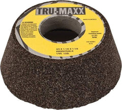 Tru-Maxx - 4" Diam, 1-1/4" Hole Size, 1-1/2" Overall Thickness, 46 Grit, Type 11 Tool & Cutter Grinding Wheel - Coarse Grade, Aluminum Oxide, K Hardness, 5,730 RPM - Apex Tool & Supply