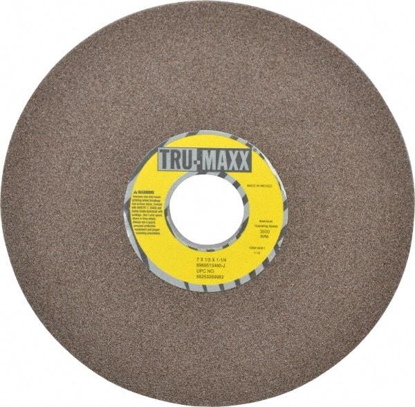 Tru-Maxx - 7" Diam, 1-1/4" Hole Size, 1/2" Overall Thickness, 60 Grit, Type 12 Tool & Cutter Grinding Wheel - Medium Grade, Aluminum Oxide, J Hardness, 3,600 RPM - Apex Tool & Supply