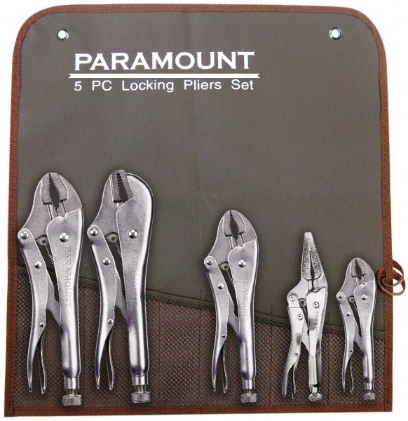 Paramount - 5 Piece Locking Plier Set - Apex Tool & Supply