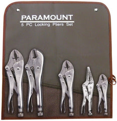 Paramount - 5 Piece Locking Plier Set - Apex Tool & Supply