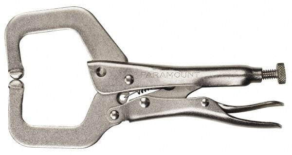 Paramount - 6" OAL C-Clamp Locking Pliers - 1-1/2" Jaw Depth, 2" Jaw Opening, Standard Handle - Apex Tool & Supply