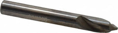 Accupro - 8mm Body Diam, 90°, 63mm OAL, Solid Carbide Spotting Drill - Apex Tool & Supply