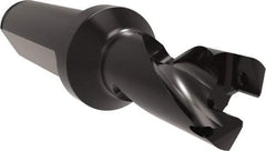 Allied Machine and Engineering - Series 15, 15 to 16mm Diam, 3/4" Diam Straight Shank with Flange, Helical Flute Spade Drill - 11/16" Max Depth, 1-3/4" Body Length, 3-25/32" OAL, Short Length, Through Coolant - Apex Tool & Supply