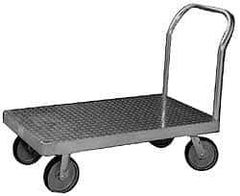 Magliner - 2,000 Lb Capacity Aluminum Platform Truck - Aluminum Deck, 36" OAW - Apex Tool & Supply