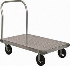 Value Collection - 2,000 Lb Capacity Aluminum Platform Truck - Aluminum Deck, 30" OAW - Apex Tool & Supply