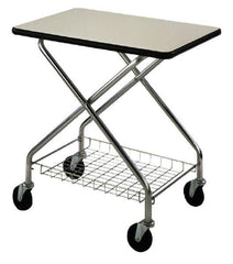 Wesco Industrial Products - 200 Lb Capacity, 19" Wide x 28" Long x 28-3/4" High Foldaway Table Top Cart - 1 Shelf, Steel, Swivel Casters - Apex Tool & Supply