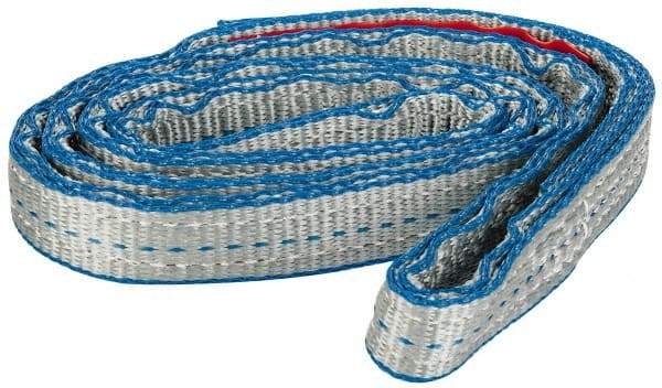 Lift-All - 3' Long x 1" Wide, 6,200 Lb Vertical Capacity, 2 Ply, Polyester Web Sling - 4,900 Lb Choker Capacity - Apex Tool & Supply