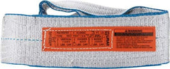 Lift-All - 3' Long x 4" Wide, 11,500 Lb Vertical Capacity, 2 Ply, Polyester Web Sling - 9,200 Lb Choker Capacity - Apex Tool & Supply
