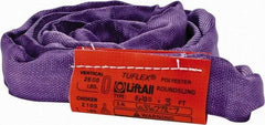 Lift-All - 3' Long x 3" Wide, 2,600 Lb Vertical Capacity, Polyester Web Sling - 2,100 Lb Choker Capacity, 5/8" Diam Chain, Purple - Apex Tool & Supply