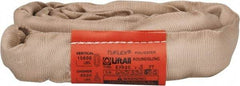 Lift-All - 3' Long x 3" Wide, 10,600 Lb Vertical Capacity, Polyester Web Sling - 8,500 Lb Choker Capacity, 1-1/8" Diam Chain, Tan - Apex Tool & Supply