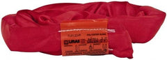 Lift-All - 3' Long x 3" Wide, 13,200 Lb Vertical Capacity, Polyester Web Sling - 10,600 Lb Choker Capacity, 1-3/8" Diam Chain, Red - Apex Tool & Supply