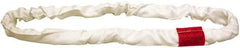 Lift-All - 7' Long x 2-1/8" Wide, Polyester Web Sling - 13,400 Lb Choker Capacity, 1-3/8" Diam Chain, White - Apex Tool & Supply