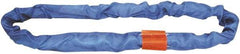 Lift-All - 7' Long x 2-5/8" Wide, Polyester Web Sling - 17,000 Lb Choker Capacity, 1-3/4" Diam Chain, Blue - Apex Tool & Supply