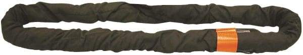 Lift-All - 9' Long x 5-1/4" Wide, Polyester Web Sling - 72,000 Lb Choker Capacity, 3-5/8" Diam Chain, Black - Apex Tool & Supply