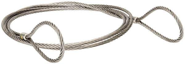 Lift-All - 10' Long, 1,433 Lb Vertical Capacity, Carbon Steel Web Sling - 1,058 Lb Choker Capacity, 1/4" Diam Chain - Apex Tool & Supply