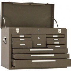 Kennedy - 11 Drawer Tool Chest - 26-1/8" Wide x 12-1/8" Deep x 18-7/8" High, Steel, Brown - Apex Tool & Supply