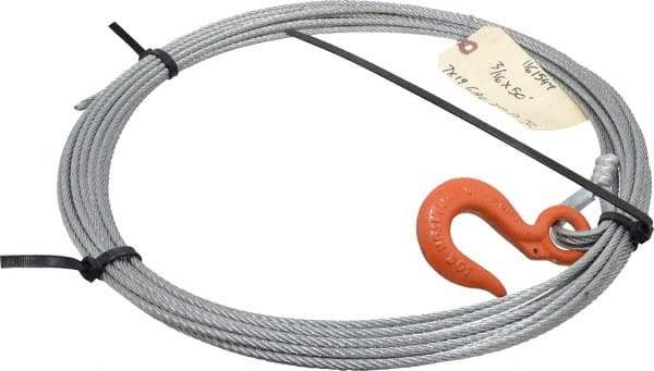 Lift-All - 3/16" Diameter x 50' Length Winch Cable - Apex Tool & Supply