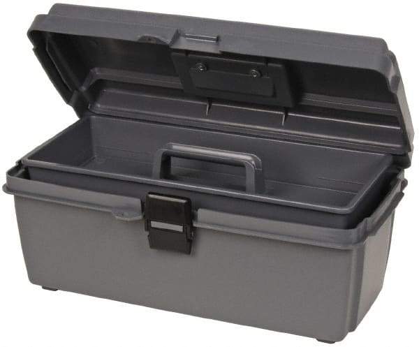 Flambeau - 1 Compartment 1 Tray Utility Tool Box - 14-1/2" Wide x 6-1/8" Deep x 6" High, Copolymer Resin, Gray - Apex Tool & Supply