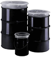Made in USA - 30 Gal, 15 mil, LDPE Drum Liner - Rigid Accordion Liner - Apex Tool & Supply