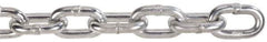 Peerless Chain - 3/16" Welded Proof Coil Chain - 800 Lb Capacity, Grade 30, 250' Long, Carbon Steel, Bright Chrome Finish - Apex Tool & Supply
