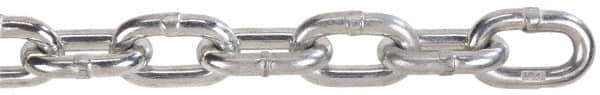 Peerless Chain - 75 Ft. Long, 5400 Lbs. Load Capacity, Carbon Steel High Test Chain - 43 Grade, 1.149 Inch Inside Long x 0.6 Inch Inside Wide - Apex Tool & Supply