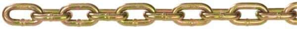 Peerless Chain - 100 Ft. Long, 4700 Lbs. Load Capacity, Carbon Steel Transport Chain - 7 Grade, 1 Inch Inside Long x 0.479 Inch Inside Wide - Apex Tool & Supply