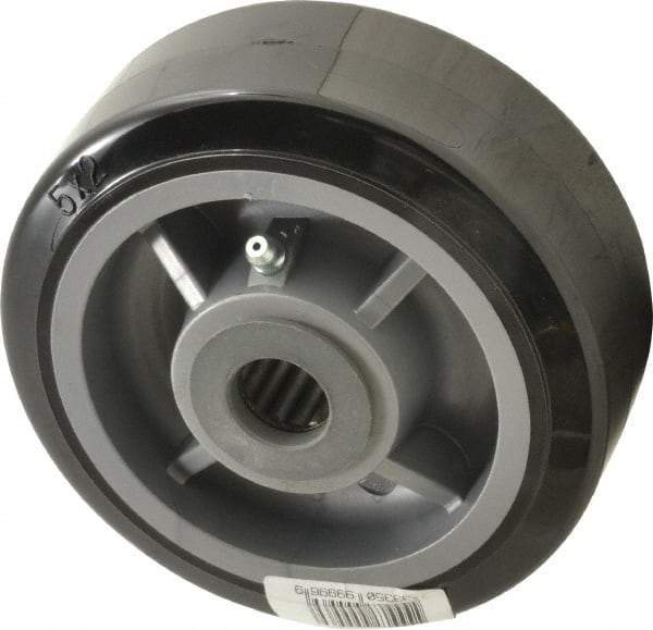 Fairbanks - 5 Inch Diameter x 2 Inch Wide, Polyurethane Caster Wheel - 750 Lb. Capacity, 2-3/16 Inch Hub Length, 3/4 Inch Axle Diameter, Roller Bearing - Apex Tool & Supply