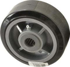 Fairbanks - 5 Inch Diameter x 2 Inch Wide, Polyurethane Caster Wheel - 750 Lb. Capacity, 2-3/16 Inch Hub Length, 3/4 Inch Axle Diameter, Roller Bearing - Apex Tool & Supply